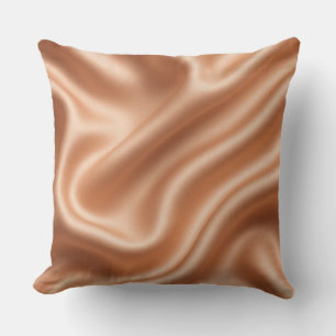 Roségold-Satin-Seiden-Abstrakt-Luxus-Muster Kissen