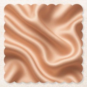 Roségold-Satin-Seiden-Abstrakt-Luxus-Muster Untersetzer