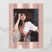 Roségold-Schriftfoto-Hochzeit Termin vormerken
