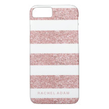 RoseGold Striped Telefon-Kasten