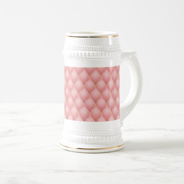 Roségold-Tufted-Bierkrug Bierglas (VorderseiteRechts)