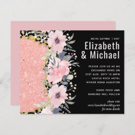 Rosegold WEDDING Girly Pink Glitzer Glam