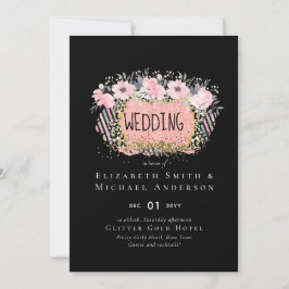 Rosegold WEDDING Girly Pink Glitzer Glam