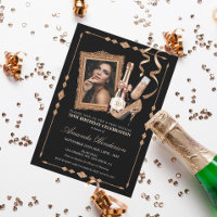 Roségoldene Absätze und Champagner-Frauen-Geburtst