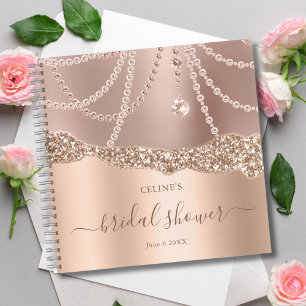 Roségoldene Brautparty -  Elegante moderne Hochzei Notizbuch