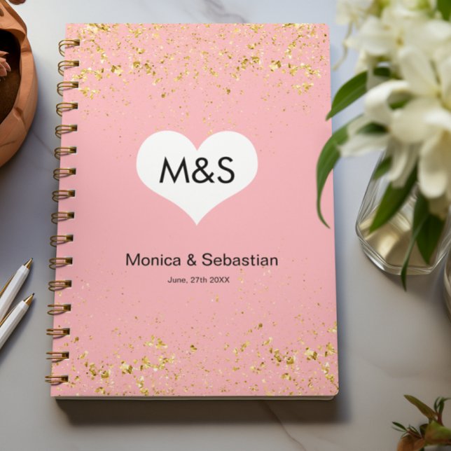 Roségoldene Hochzeitsplanerin mit Glitzer Planer (Von Creator hochgeladen)