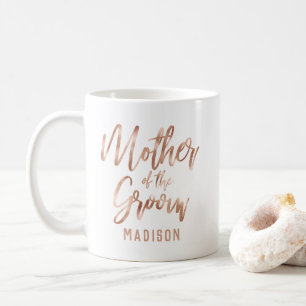 Roségoldene moderne Hochzeit Mutter des Bräutigams Kaffeetasse