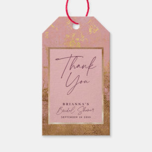 Roségoldene & Rosa Metallische Favor Geschenkanhänger