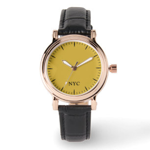 Roségoldene Uhr mit individuellem Text und klassis
