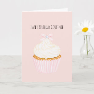 Roségoldener Geburtstagscupcake Karte
