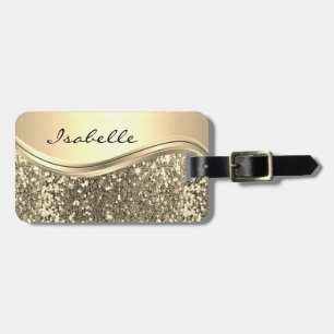 Roségoldfarbener falscher Glitter Metallic mit Per Gepäckanhänger