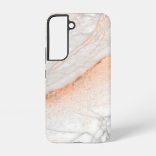 Roségoldstaub auf weißem Marmor Samsung Galaxy Hülle