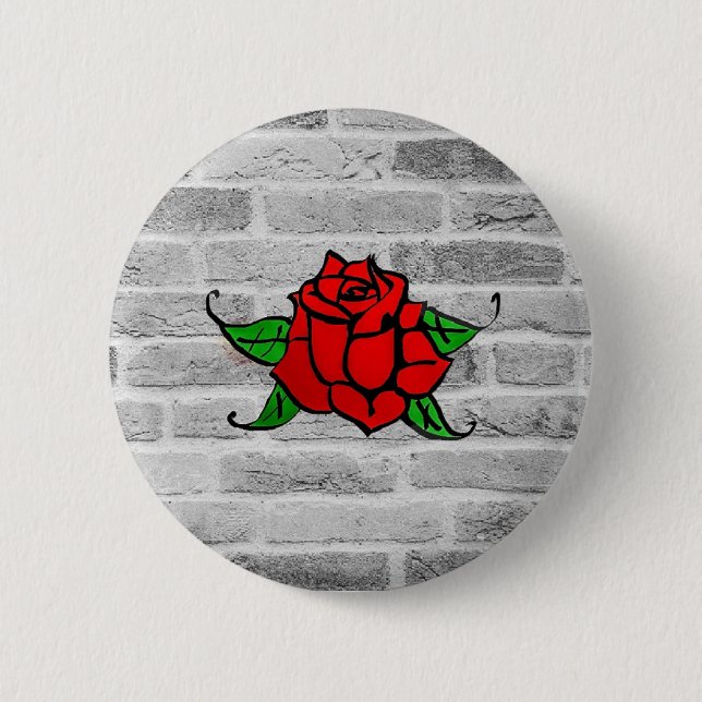 RoseGraffiti Button (Vorderseite)