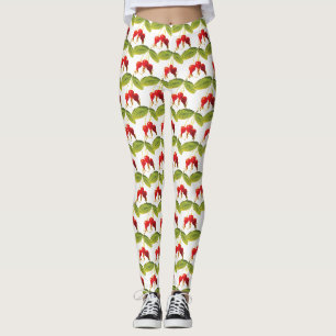 Rosehips-Muster Leggings