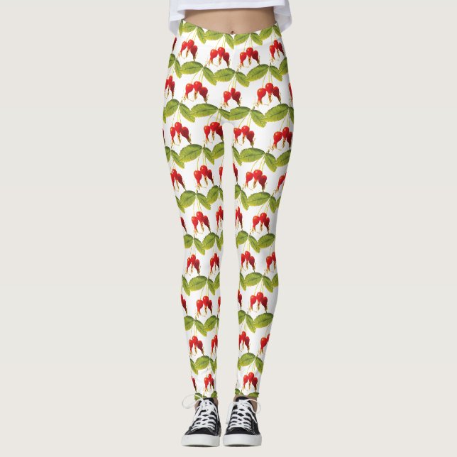 Rosehips-Muster Leggings (Vorderseite)