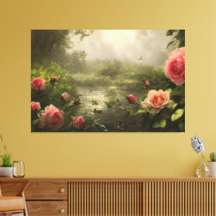 RoseLake - ummantelte Canvas Leinwanddruck