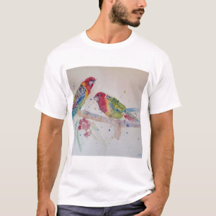 Rosella Parrot Aquarellmalerei T-Shirt