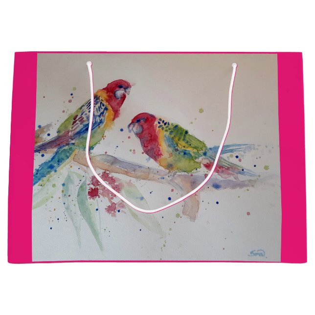 Rosella Parrot Bird Frische Pasta machen Große Geschenktüte (Vorderseite)