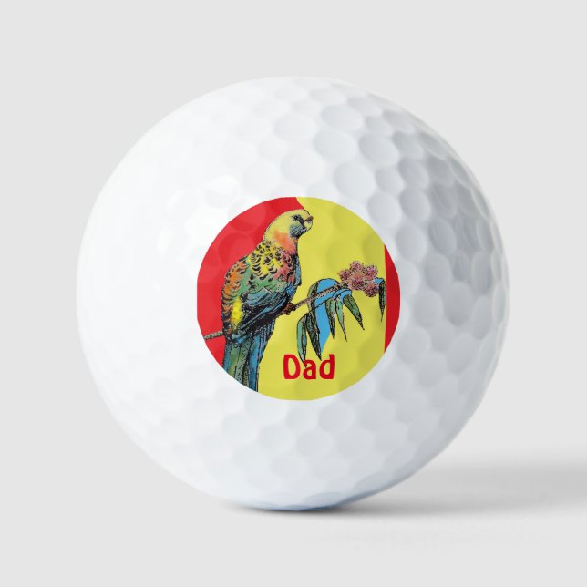 Rosella Parrot Vater Name Golfball (Vorderseite)
