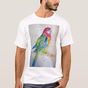 Rosella Parrot Watercolor art T Shirt