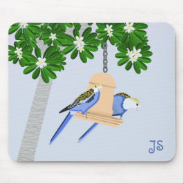 Rosellas Monogram, niedliches Paar spielerische Pa Mousepad