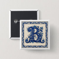 Rosemaling Monogram-Preußisch Blau