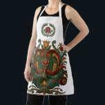 rosemaling schürze<br><div class="desc">Celebrate the timeless beauty of Scandinavian tradition with this exquisite Rosemaling Apron. Featuring authentic-style Norwegian folk art patterns, this design showcases intricate floral swirls and vibrant colors that bring a touch of heritage to your kitchen. Made for those who appreciate history and craftsmanship, this apron is perfect for baking, cooking,...</div>