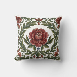 rosemaling Throw Pillow Kissen