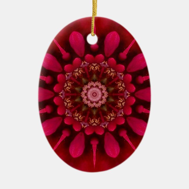 RoseMandala Keramikornament (Vorne)