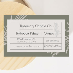 Rosemary Apothecary Label Style Visitenkarte