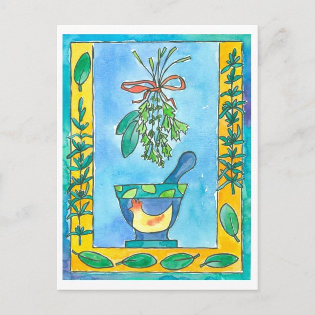 Rosemary Bay Laurel Cooking Herbs Postkarte (Vorderseite)