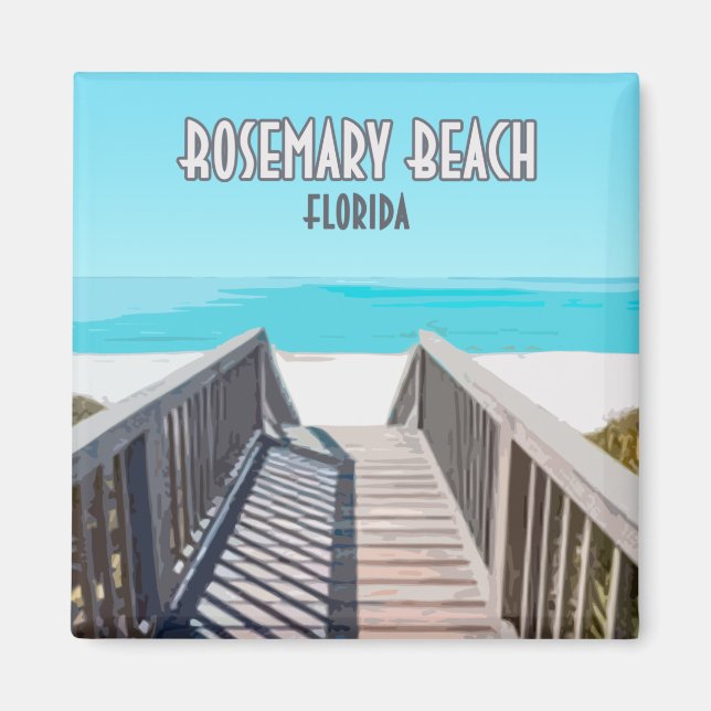 Rosemary Beach Florida Golf Coast Vintag Magnet (Vorne)