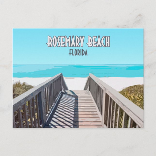 Rosemary Beach Florida Golf Coast Vintag Postkarte (Vorderseite)