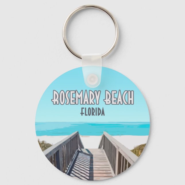 Rosemary Beach Florida Golf Coast Vintag Schlüsselanhänger (Vorderseite)