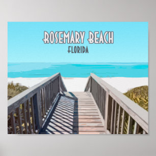 Rosemary Beach Florida Golfküste Vintage Poster