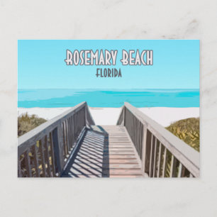 Rosemary Beach Florida Golfküste Vintage Postkarte