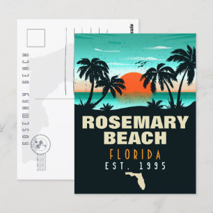 Rosemary Beach Florida Vintage Retro Sonnenunterga Postkarte