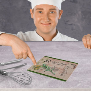 Rosemary Herb Botanical Info Small Cutting Board Schneidebrett