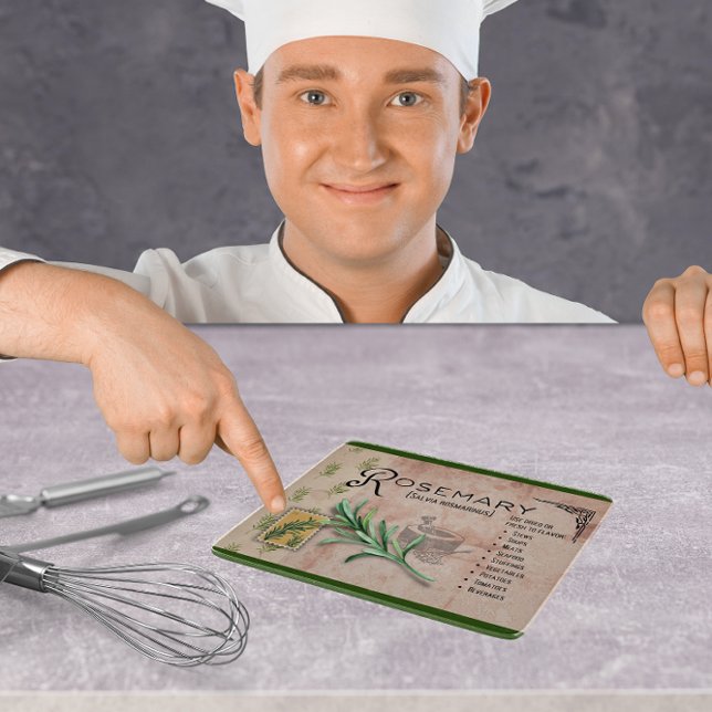Rosemary Herb Botanical Info Small Cutting Board Schneidebrett (Von Creator hochgeladen)