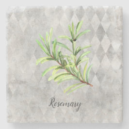 Rosemary Herb Botanische Wasserfarbe Steinuntersetzer