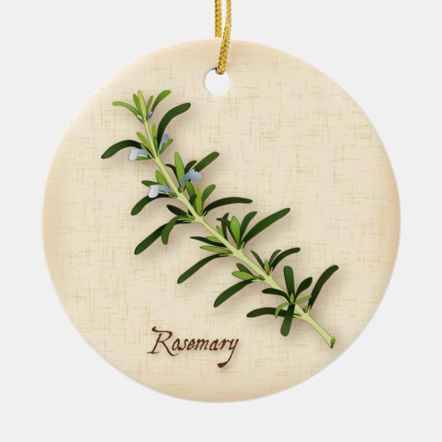 Rosemary Herb Keramikornament (Vorne)