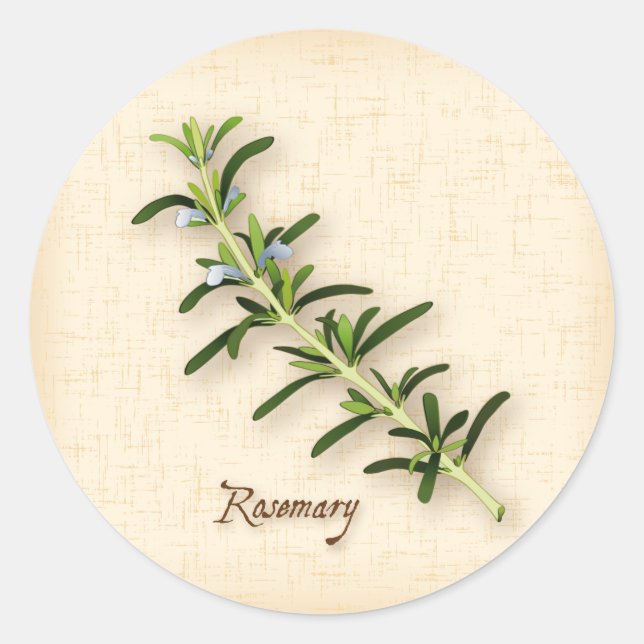 Rosemary Herb Round Stickers (Vorderseite)
