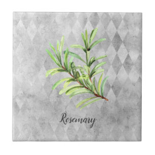 Rosemary Herb Watercolor Fliese