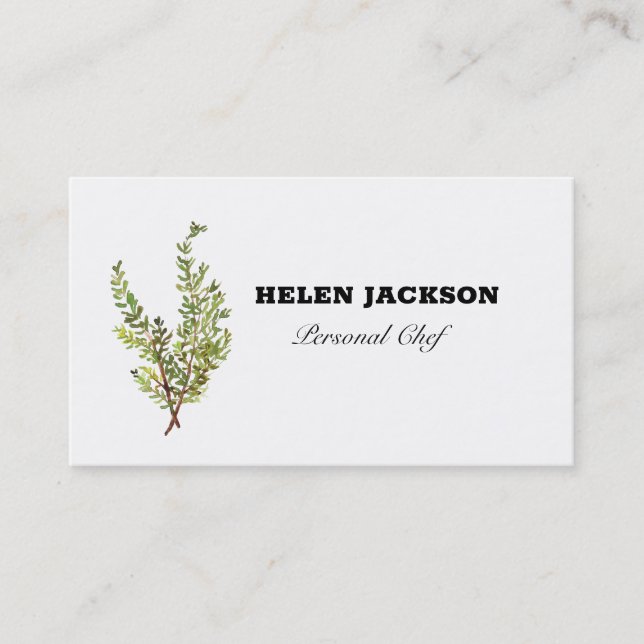 Rosemary Herbs Koch Business Card Visitenkarte (Vorderseite)