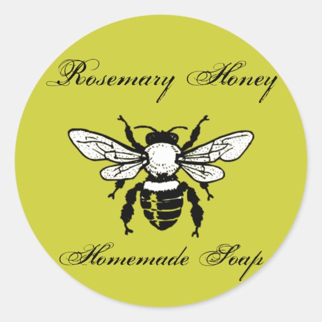Rosemary Honey Soap Labels Runder Aufkleber (Vorderseite)
