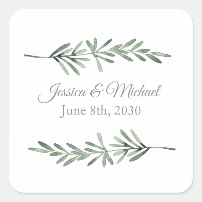 Rosemary-Quadrat-Aufkleber Quadratischer Aufkleber (Vorderseite)