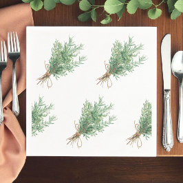 Rosemary Rustic Wedding Napkin Serviette