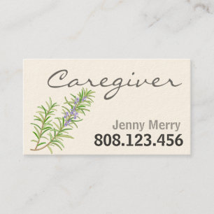 Rosemary Sage: Caregiver Business Cards Visitenkarte