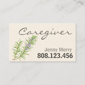 Rosemary Sage: Caregiver Business Cards Visitenkarte