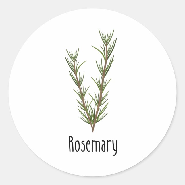 Rosemary Spices Herbs Runder Aufkleber (Vorderseite)